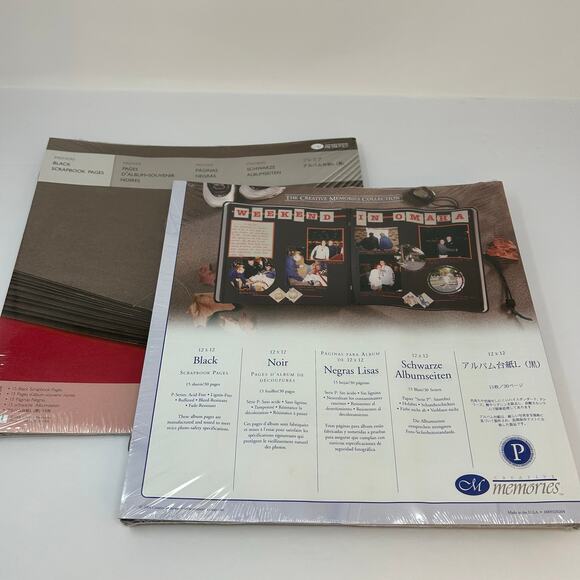 Creative Memories Other - Lot 2 Creative Memories NIP Scrapbook Pages Refills Original 12X12 Black